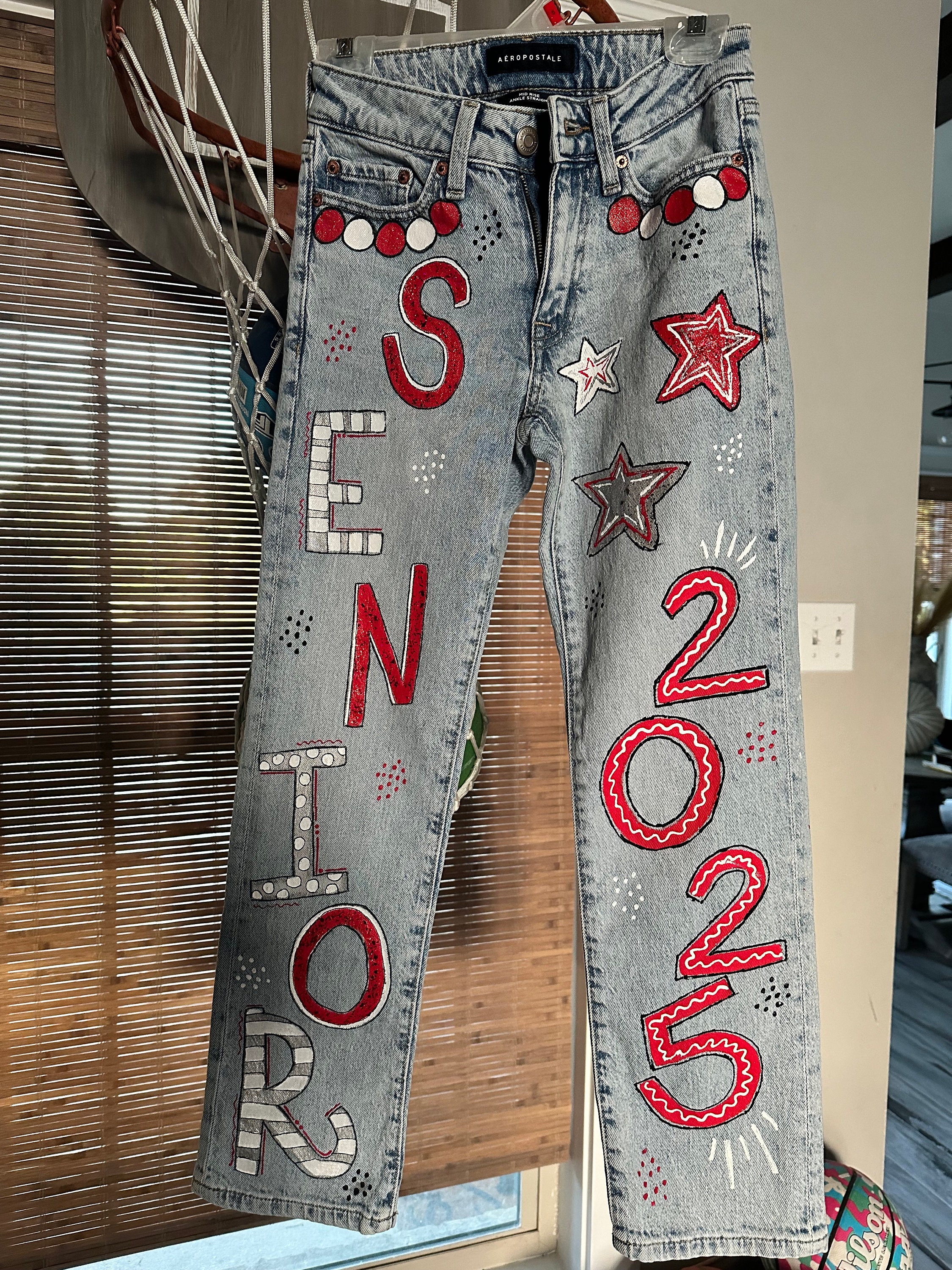 Hand Painted Denim Jeans-customizable-you Supply the Jeans Hand Painted Denim Jeans-customizable-you Supply the Jeans