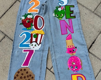 Hand painted Denim Jeans-Customizable-You Supply The Jeans-You Customize the Design-Painted Jeans