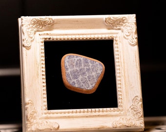 Italian Sea Pottery Art | Framed Beach Art | Ionian Pottery Shards | Stained Glass