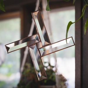 St. Brigid&#39;s Cross Beveled Stained Glass SunCatcher