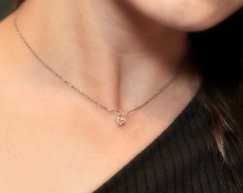 Herkimer Diamond Necklace - Minimalist - Dainty