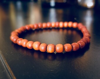 Natural Redwood Bead Handmade Bracelet - 5% of Sales to "Save the Redwoods"