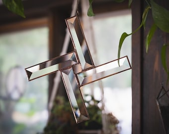 St. Brigid's Cross Beveled Stained Glass SunCatcher