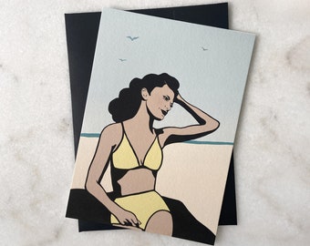 Sun | Beach | Encouragement | Motivational | Care | Walt Whitman Quote | - 5x7 Framable Card, Archival Print, Design by Print Chapel