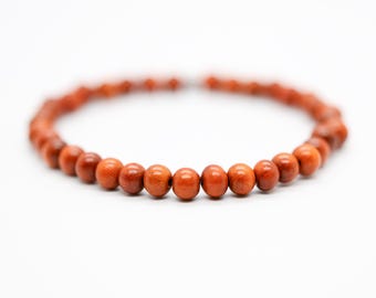 Natural Redwood Bead Handmade Bracelet - 5% of Sales to "Save the Redwoods" - 6mm