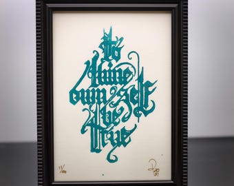 Shakespeare  "To Thine Own Self Be True" Ink Print