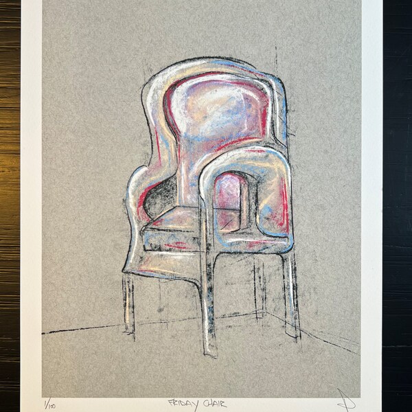 Chaise Friday - Art abstrait original