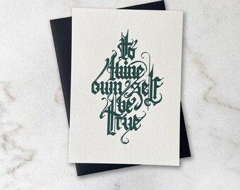 To Thine Own Self Be True - Card - Art - 5x7, Archival Framable Card, Design by Philip Crow for Print Chapel