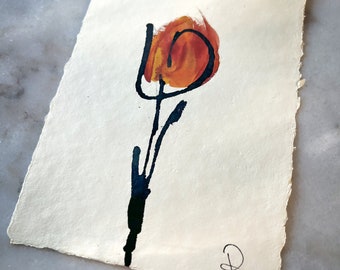 Abstract Rose Painting - Original  Art