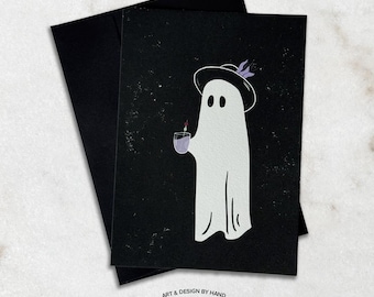 Ghosts - Birthday - Sassy, Spooky, Boojee Card - 5x7 Archival Framable Card, Design by Print Chapel