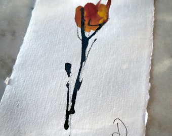 Abstract Rose Painting - Original  Art