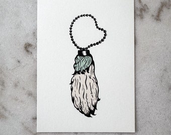 Good Luck - Blessings - Card - Lucky Rabbits Foot - "good luck." - 5x7 Archival Framable Card, Design by Print Chapel