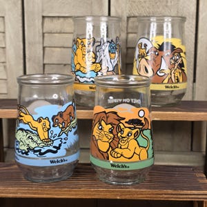 Vintage Welch’s Juice Glasses - Disney’s The Lion King II: Simba’s Pride Promotional Item