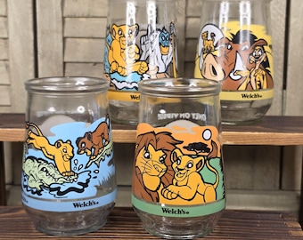 Vintage Welch’s Juice Glasses - Disney’s The Lion King II: Simba’s Pride Promotional Item