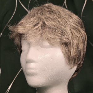 Vintage Fashion Club Designs Wig - Short Ash Brown Layered Pixie Cut Feathered Shag