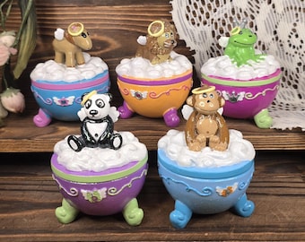 Vintage Claire's Secret Wishes Trinket Box - Lidded Keepsake