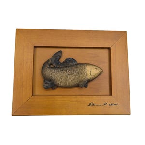 Hand-Carved Maple Box with Salmon Sculpture by Clarence A. Wells - Vintage Pacific Northwest Coast First Nations Art
