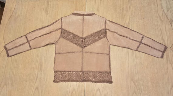 Vintage Carducci Suede Patchwork Jacket with Croc… - image 4