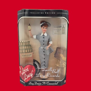 Vintage 1997 I Love Lucy Collector Doll - Lucy Does a TV Commercial - Mattel Lucille Ball as Lucy Ricardo - Mint in Box (MIB)