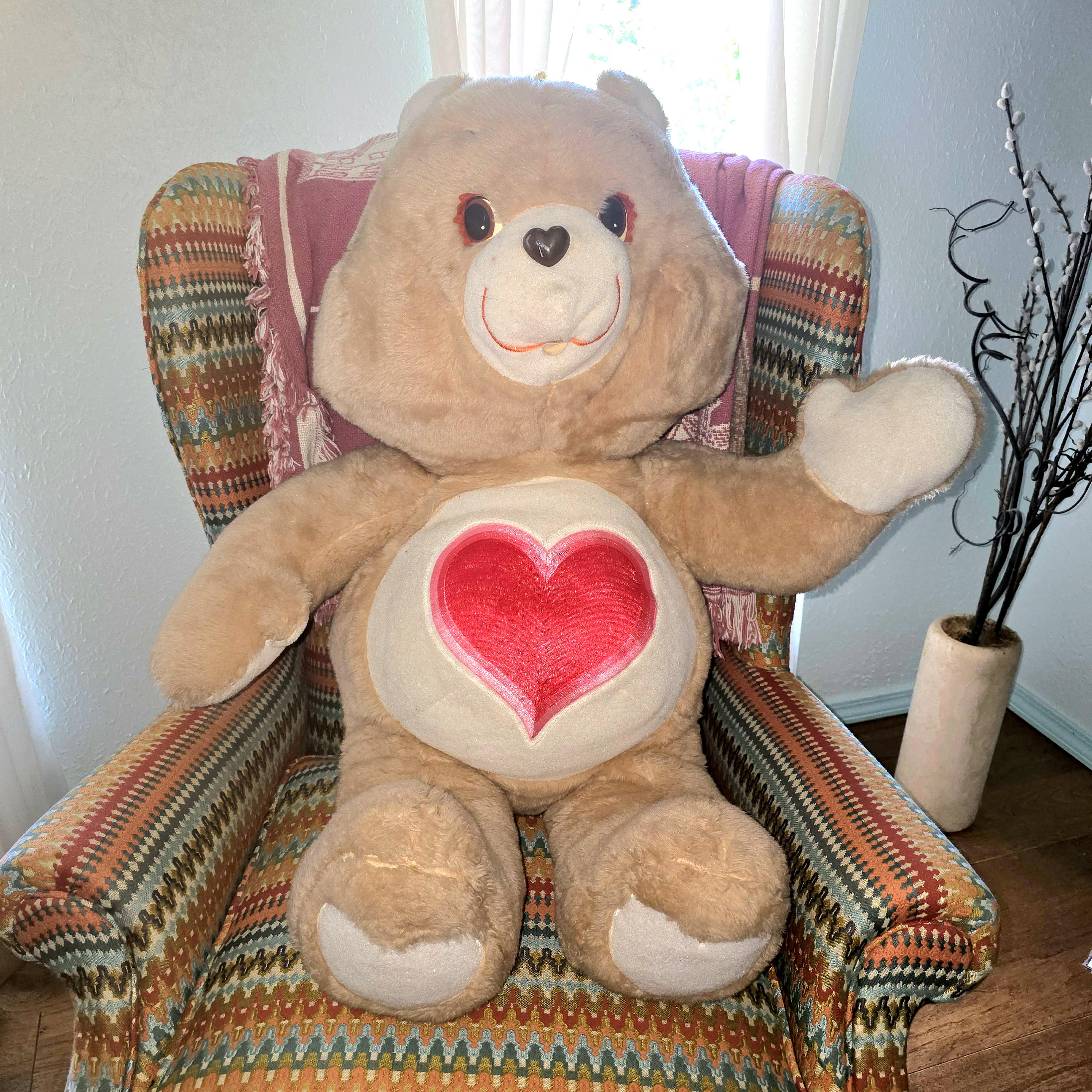 HUGE Vintage 1984 Tenderheart Care Bear Plush - Kenner 36
