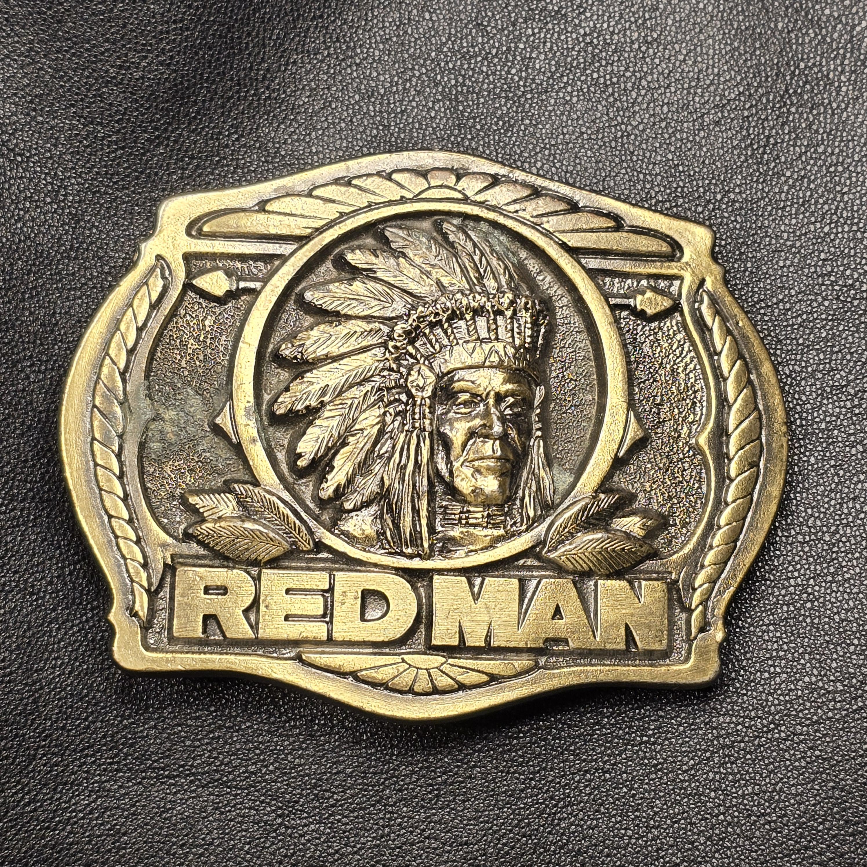 red man tobacco belt buckle Redman Belt Buckle