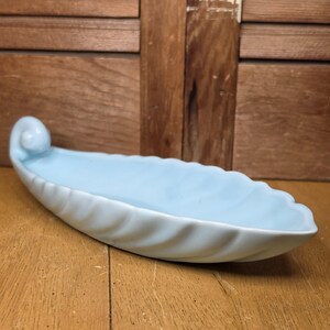 Vintage 1940s Franciscan Coronado Aqua Blue Decorative Shell Dish - Coastal California Pottery