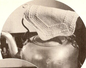 Kettle or Pot Holder Vintage Crochet Pattern 302