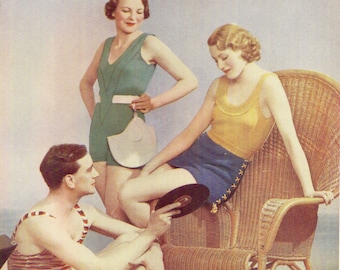 1933 Swim-Suits Vintage Knitting Pattern 142