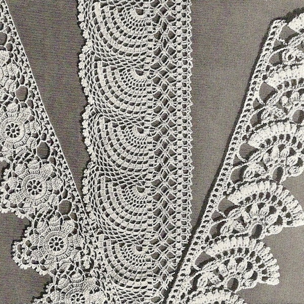 1941 Exquisite Bordures vintage Crochet Pattern 198