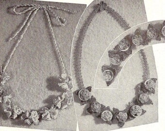 1945 Necklaces & Bracelet vintage crochet pattern 215