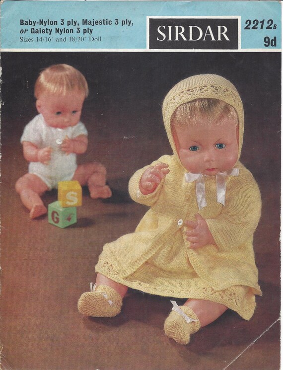 516 Dolls or Pre term Baby Dress Outfit Knitting Pattern Etsy