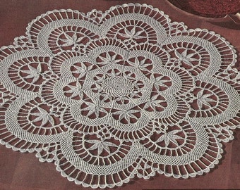 1950 Cluny Centerpiece Doily Crochet Pattern 133
