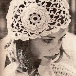 Irish Rose Crochet Hat Vintage Crochet Pattern 359