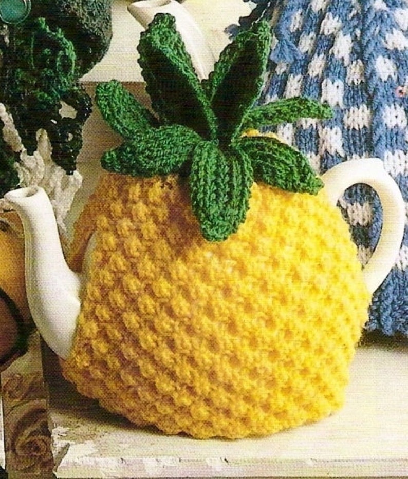 Pineapple Tea Cosy Vintage Knitting Pattern 354 sent by PDF image 1