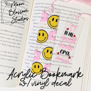 Acrylic Bookmark With Tassel, Book Lover Gift, Custom Bookmark
