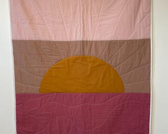 Bessen zonsondergang-quilt