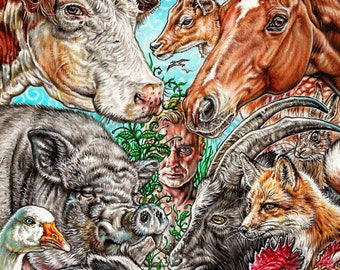 Animals Over Ego (signed, limited edition fine art print)