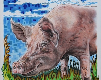 Everyday Animals: Sus Scrofa (signed, limited edition fine art print)