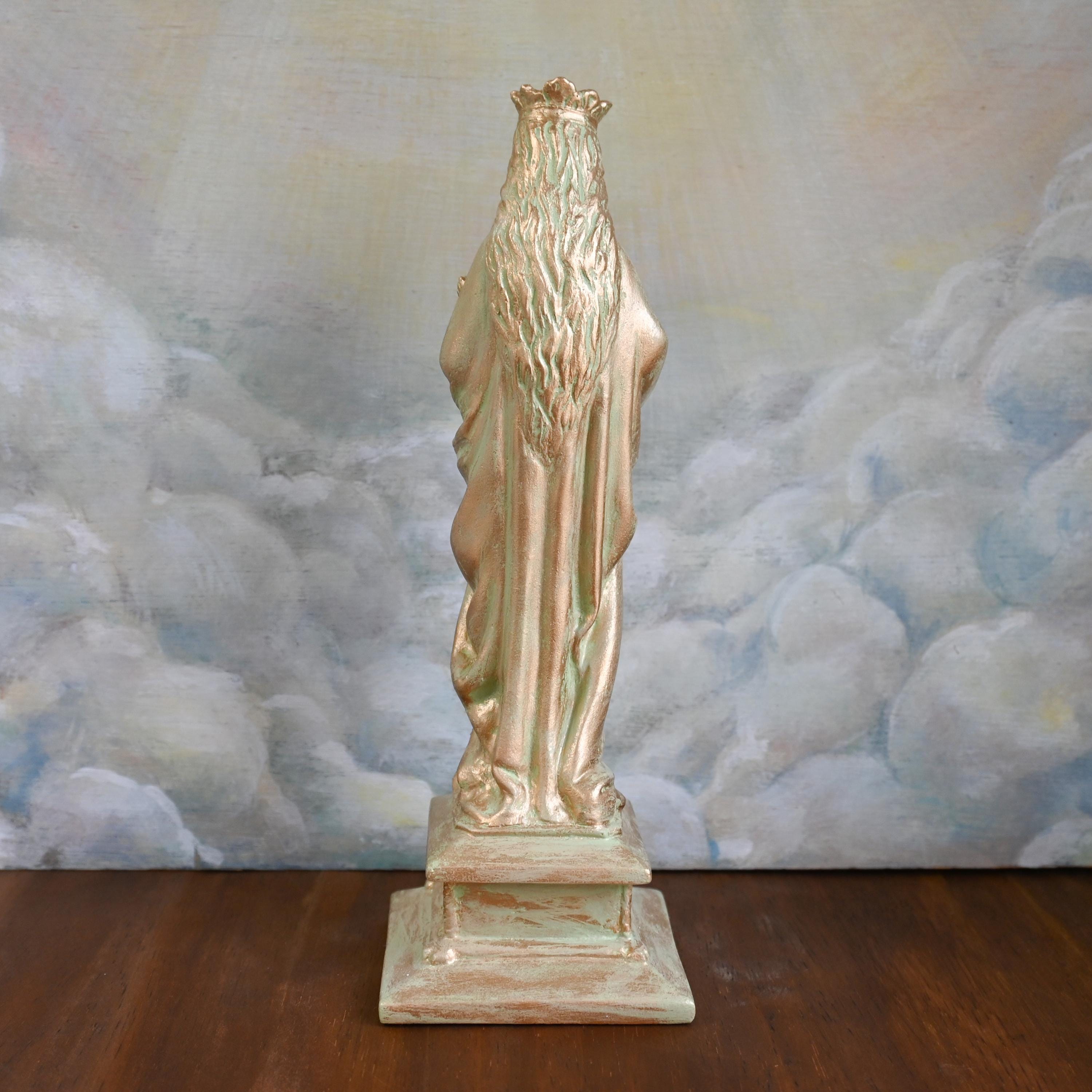 Statue of the Crowned Virgin Mary and Infant Jesus [24cm] - Made of ...
