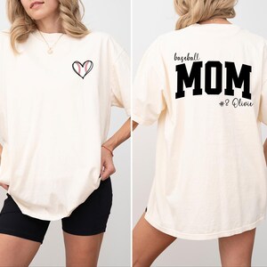 Comfort Colors Custom Baseball Mom Shirt Tee Shirt Personalized Name Mothers Day Gifts Baseball Gameday Tee Baseball Moms Shirts For Women