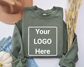 Personalized Logo Sweatshirt Custom Logo Sweater Your Business Logo or Brand Logo Print Logo Crewneck Team Logo Shirt Company Logo Gift