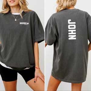 Comfort Colors Custom Baseball Mom Shirt Tee Shirt Personalized Name Mothers Day Gifts Baseball Gameday Tee Baseball Moms Shirts For Women
