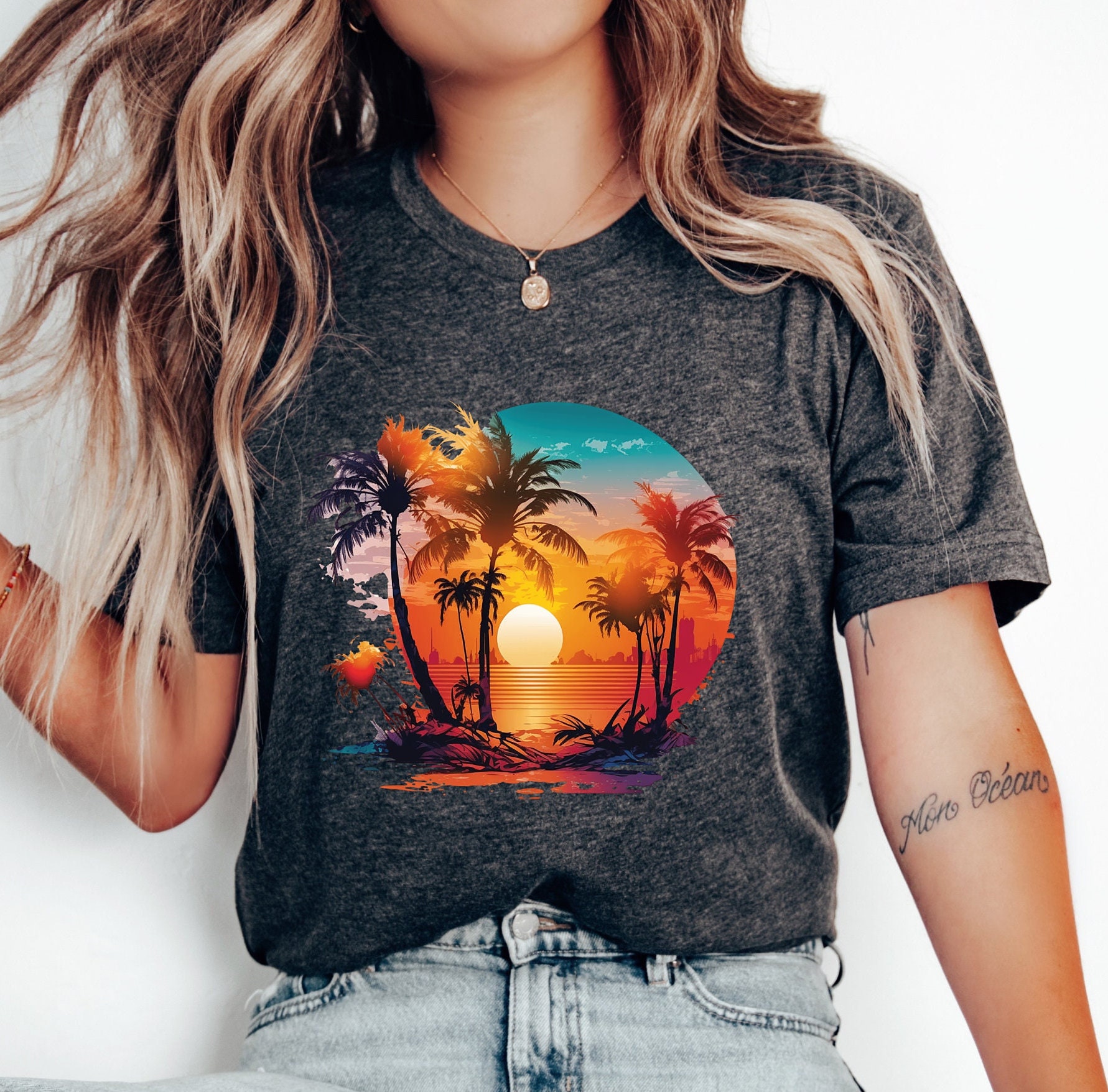 Sunset Shirt, Sunset Chaser T-shirt, Beach Shirts, Tropical Tee
