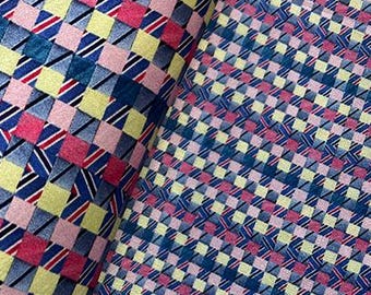 Bufanda 100% seda crepé de China, estampado abstracto tejido, accesorio para el cabello de cuello cuadrado pequeño