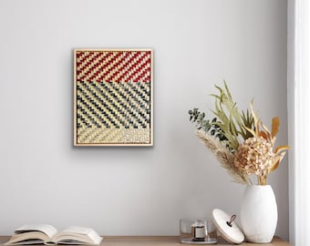 Arte textil de seda de octubre: arte mural de fibra tejida a mano, decoración para el hogar del Reino Unido que absorbe el sonido.