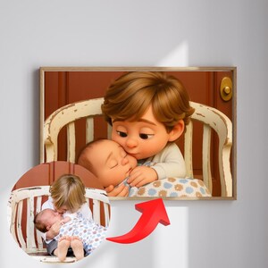 Personalisierte Cartoon Familien Porträt, Pixar Style Illustration, Haustier und Besitzer individuelles Portrait