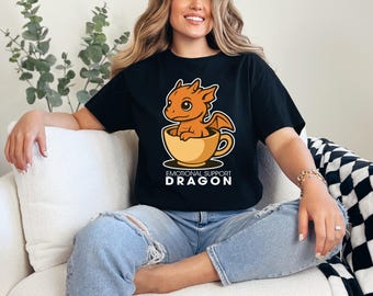 Emotional Support Dragon T-Shirt: Cozy Book Lover Tee