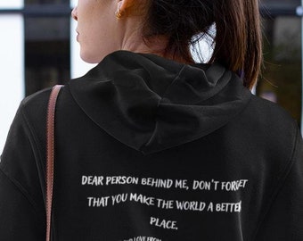 Dear Person Behind Me Hoodie, Mental Health Hoodie, Mental Health Matter, Mental Wellness, Mental Awareness, Christian Hoodie