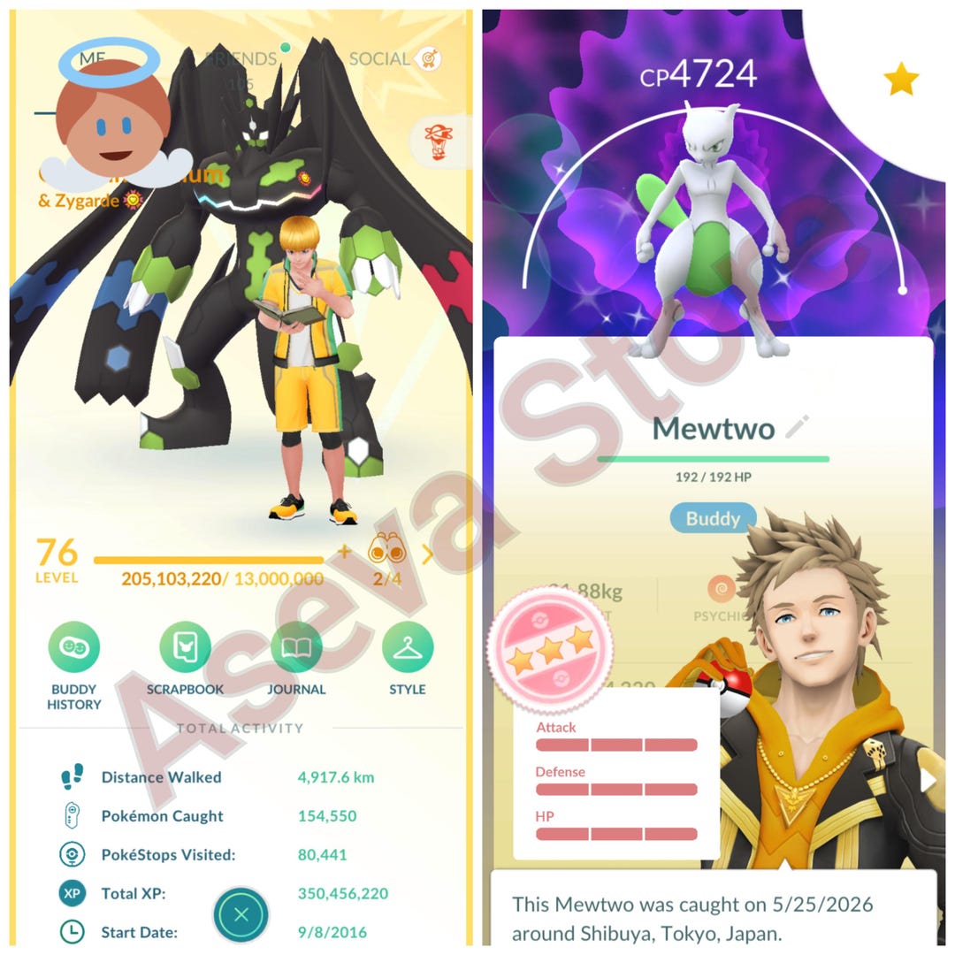 Pokemon Go LV. 76 (spesial Shiny Hundo Mewtwo and Hundo Zygrade Final ...