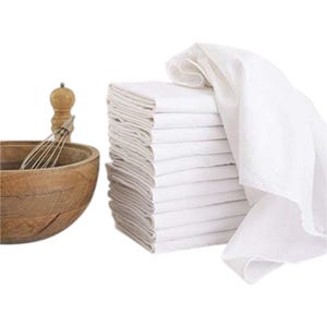 Cotton Floursack Towels: Colorful Kitchen  Dining Towels (27x27 Inch) - Available in White, Red, Black, Natural and Navy colors